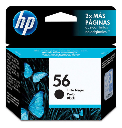 Cartucho De Tinta Hp 56 Black (c6656a) Lacrado 1350