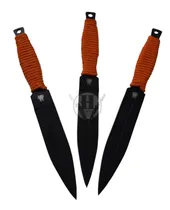 Comprar Kit Cuchillo De Lanzar Orange Spyder Kunai X3 Con Funda