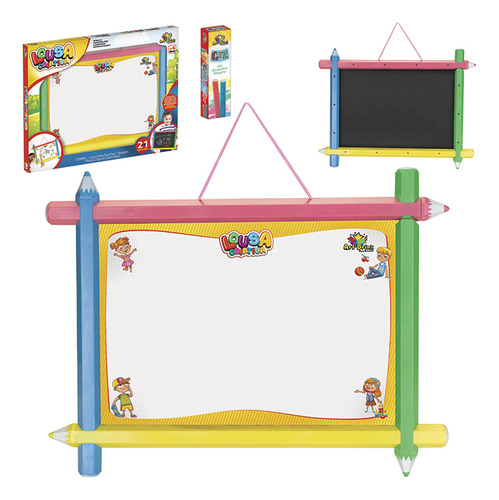 Lousa Quadro Negro Infantil Dupla Face Criativa