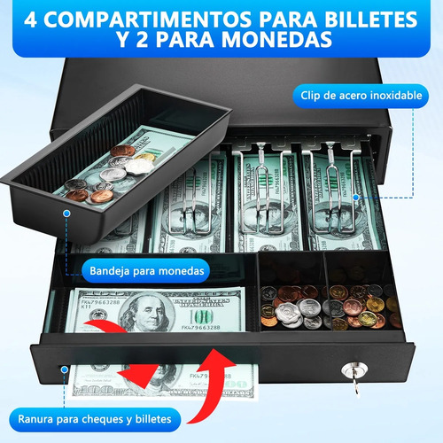 Caja Registradora Para Negocio Con Cerradura Automatico Rj11