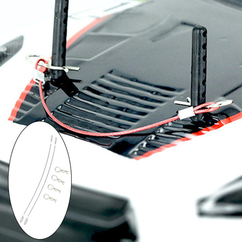 2 Rc Body Clips R Pins Para 1/10 1/8 Scale Rc Crawler Plata