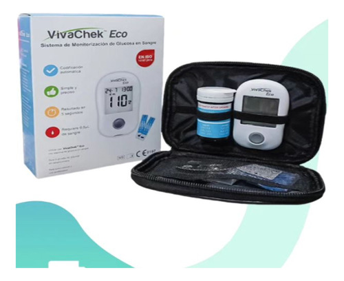 Glucometro Digital Viva Check Monitoreo De Glucosa