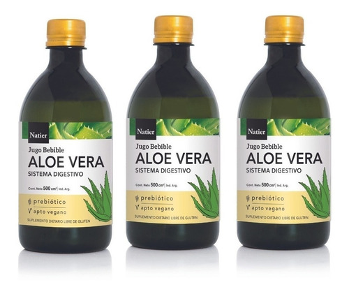 Aloe Vera Bebible Digestivo Natier X 500 Cm3 X 3 Un 