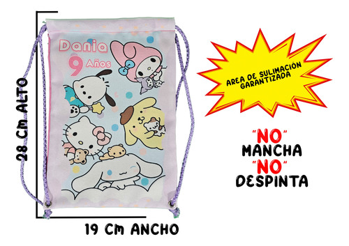 30 Dulceros Mochilitas Hello Kitty Y Amigos Fiesta Recuerdo Rosa Hello Kitty Y Amigos Mod 3