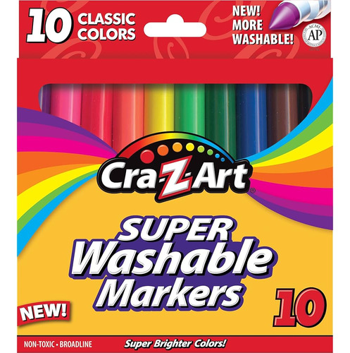 Marcadores Cra-z-art Classic Broadline Lavables, 10 Count