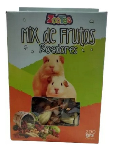 Mix De Frutas Roedores Zootec 200gr Cobayo Conejo Hamster