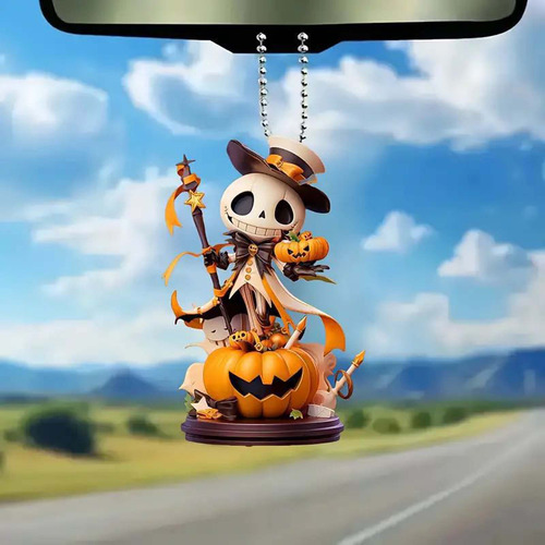 Llavero Con Colgante De Halloween Para Coche Y Espejo Retrov