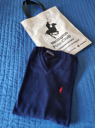 Buzo Azul Hombre Polo Xl 