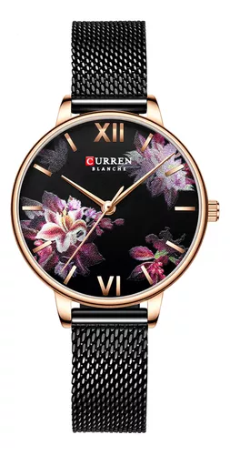 Reloj Dorado Dama Curren 9012 Original Bluxus