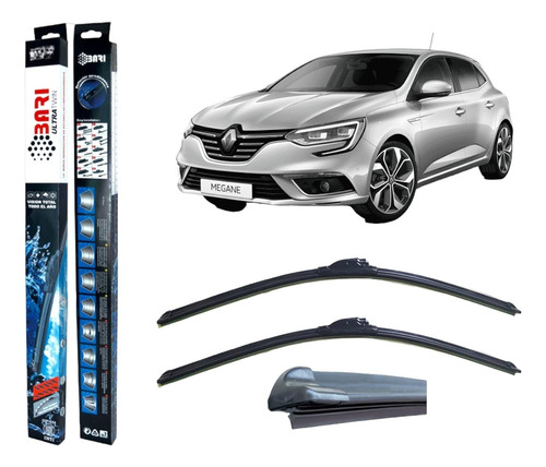 Kit 2 Escobillas Flex Goma Renault Megane 3 2011 A 2024