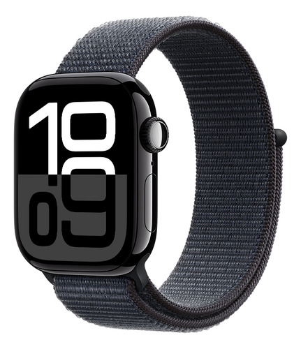 Apple Watch Series 10 GPS • Caja de aluminio negro azabache de 42 mm • Correa loop deportiva color tinta - Aceptable (Reacondicionado)