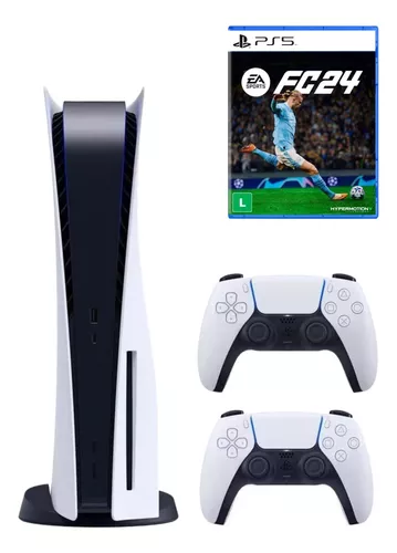 Console Sony PS5 (Playstation 5) Físico 825GB com Disco + Jogo FC 2024 +  Controle sem Fio Sony