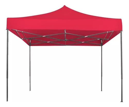 Toldo Cuadrado Plegable Rojo 2x2m Poliester Alta Resis Costa