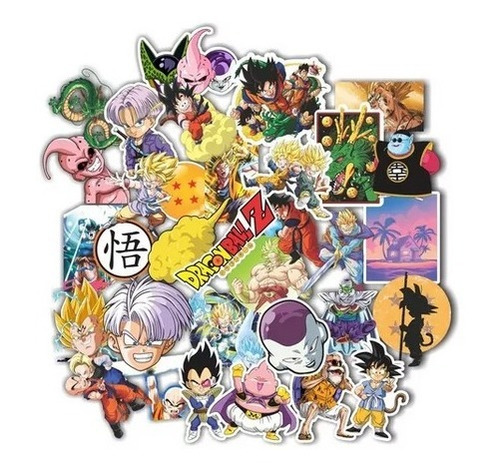 33 Pegotines Adesivo Notebok Dragon Ball Z Anime Mangá Goku