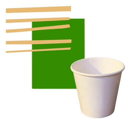 Copo Papel Branco 80ml - Cx 100 Unidades Biodegradável