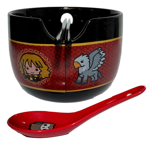 Bowl De Ramen Con Palillos Y Cuchara Chibi De Harry Potter