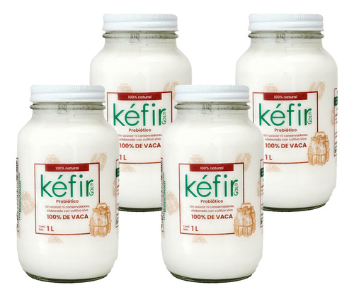 Kefir Probióticos Naturales 4pack 4 Litros