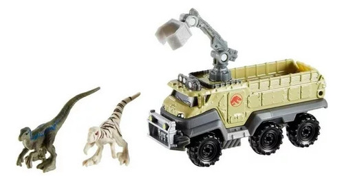 Matchbox Camion De Captura Velociraptor Jurassic World Color Verde