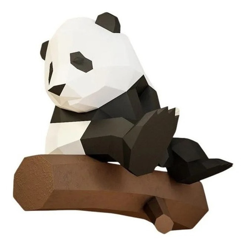 Panda Sobre Rama - Panda Papercraft Papel Paper Pdf