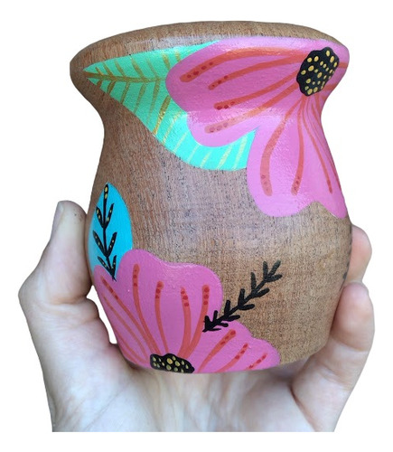 Mates De Madera Pintados A Mano- Diseño Personalizado 