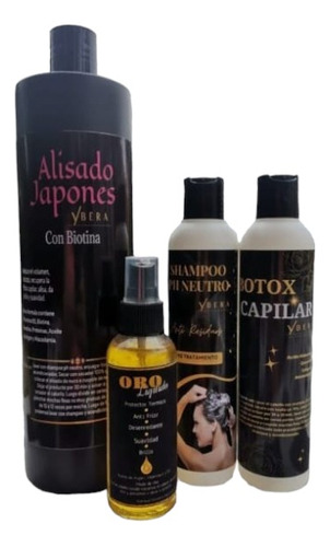 Alisado Japones Con Biotina + 120ml Oro Liquido+kit