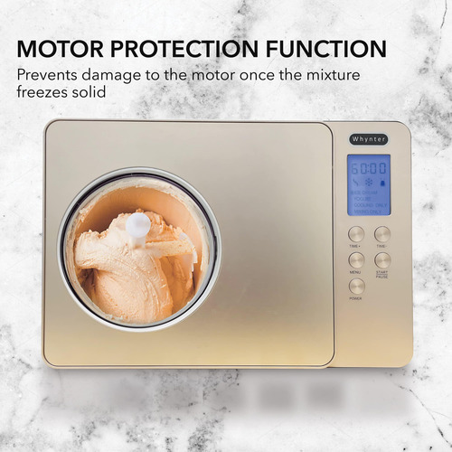 Máquina Para Hacer Helados Y Yogurt Whynter Icm-220cgy 2l