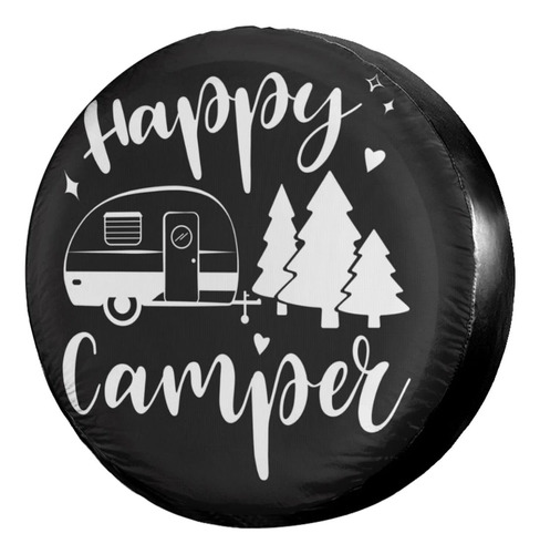 Happy Camper - Cubierta De Neumático De Repuesto Para Campam