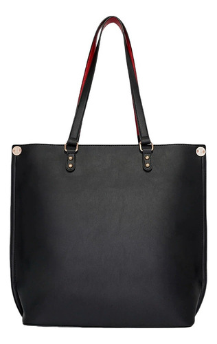 Tote Netu Mujer Las Oreiro Negro Lisa Oro Oro/negra