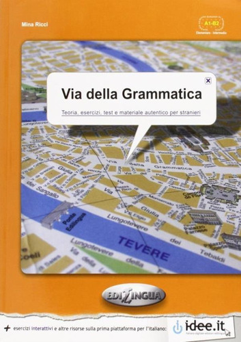 Via Della Grammatica, De Ricci, Mina. Editora Edilingua, Capa Brochura Em Italiano