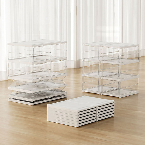Zapatos Plegable Estantes Plasticos Transparentes 6 Niveles