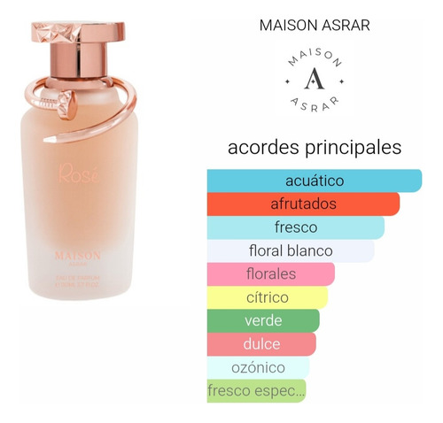 Perfume Arabe Rosé Maison Asrar Original