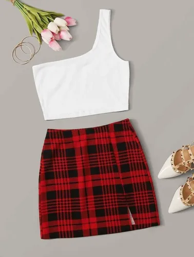 Shein conjunto falda y top 2025