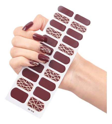 Mani Pedi Gelish Gel Esmalte Stickers Unas Pegatinas 5p 2023