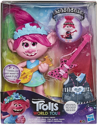 Trolls World Tour Muñeca Pop & Rock Poppy