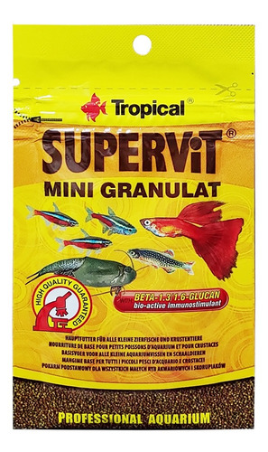 Tropical Supervit Mini Granulat - Sachê 10g - Ração Peixes