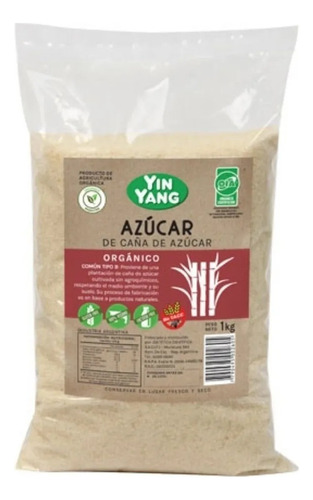 Azucar De Caña Organica Ying Yang 1kg  Sin Tacc Vegano