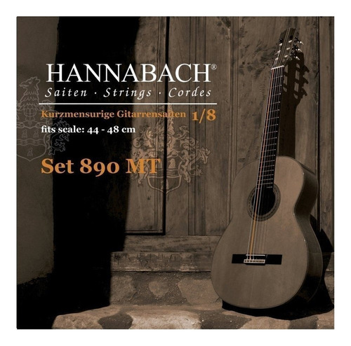 Hannabach 890 mt Escala 1/8 niños Guitarra Set (g3 plain)