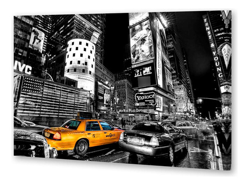 Cuadro 20x30cm Taxis En Times Square Autos P3