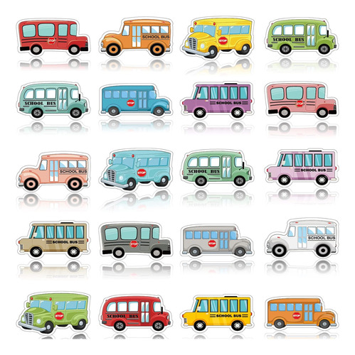 480 Pcs Pegatinas Escolares De Autobuses Lindas Suministros