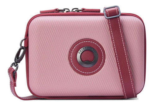 Mini Bolso Horizontal Clutch Delsey Chatelet Air 2.0 Color Rosa Diseño de la tela CHATELET AIR SOFT 2.0