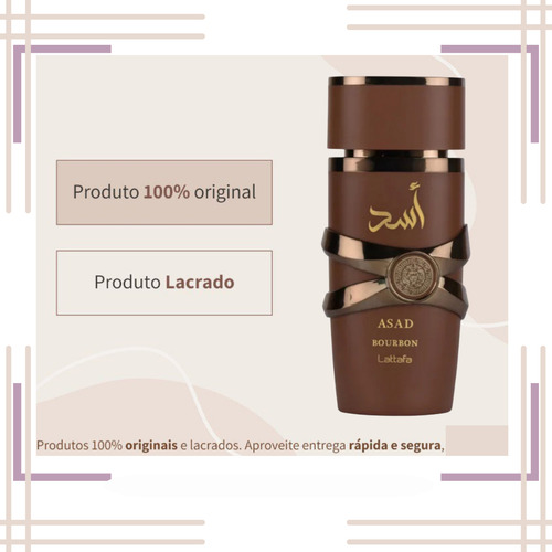 Perfume Asad Bourbon Eau De Parfum 100ml Original Envio Imediato