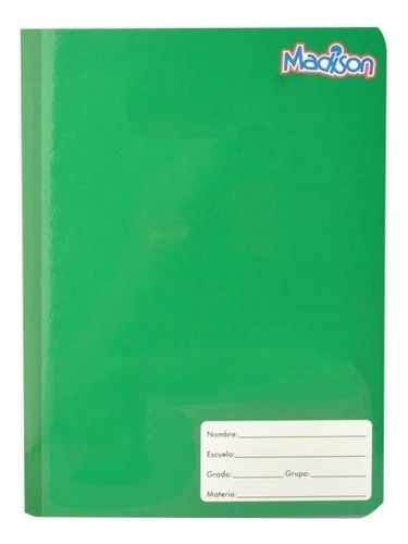 5 Cuadernos Tamaño College Cosido Marca Madison Doble Raya Color Multicolor