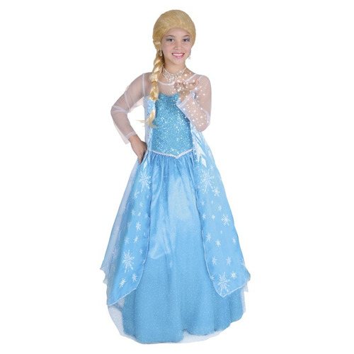 Disfraz Elsa Frozen Princesa De Hielo Niñas Vestido