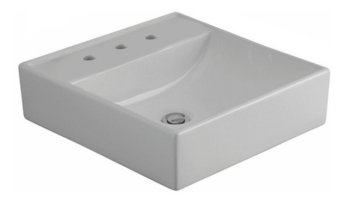 Imagen 2 de 2 de Bacha de baño de apoyar Ferrum Tori L324K blanco 425mm x 400mm 115mm de alto