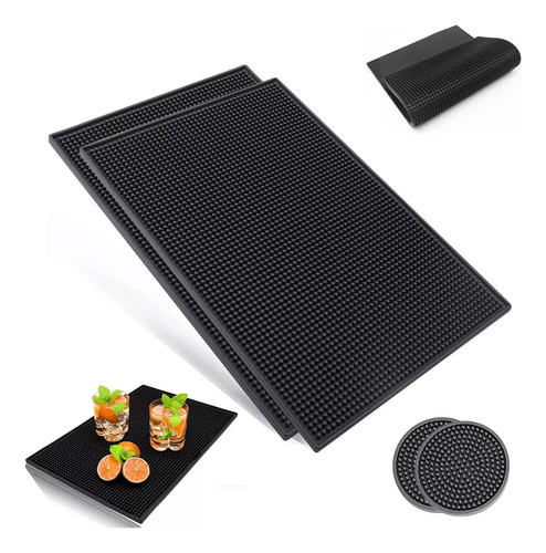 Tapete Bar Grande 15*30cm Barra Escurridor Cocina, Kit 4pcs