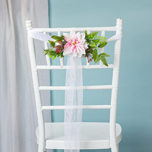 Decoraciones Florales Para Respaldo De Silla De Rosa