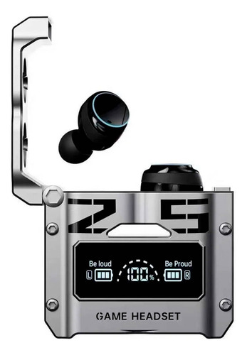 Auriculares Inalámbricos Gamer Bt 5.3 M25 Táctil Hi-fi Gris Gris