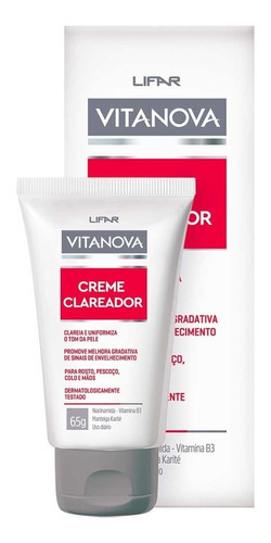 Creme Clareador Rosto Colo E Mãos Vitanova Niacinamida 65g