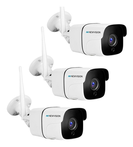 Kit 3 Camaras Ip Wifi Bullet Inalambrica Exterior Casa Cuota