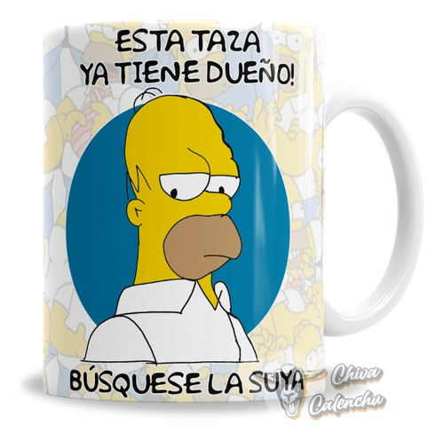 Taza Cerámica Simpson Homero Esta Taza Tiene Dueño, Con Caja